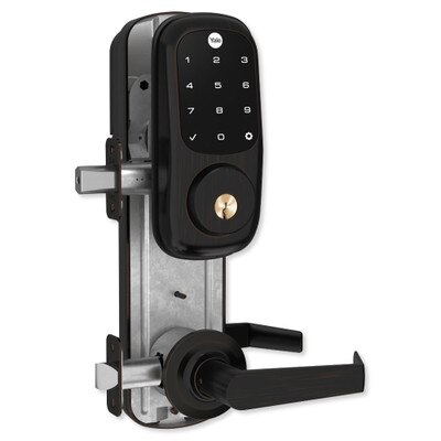 Yale Z-Wave Assure Interconnected Lockset with Touchscreen Deadbolt, Augusta Lever, Right Handed, Oil-Rubbed Bronze